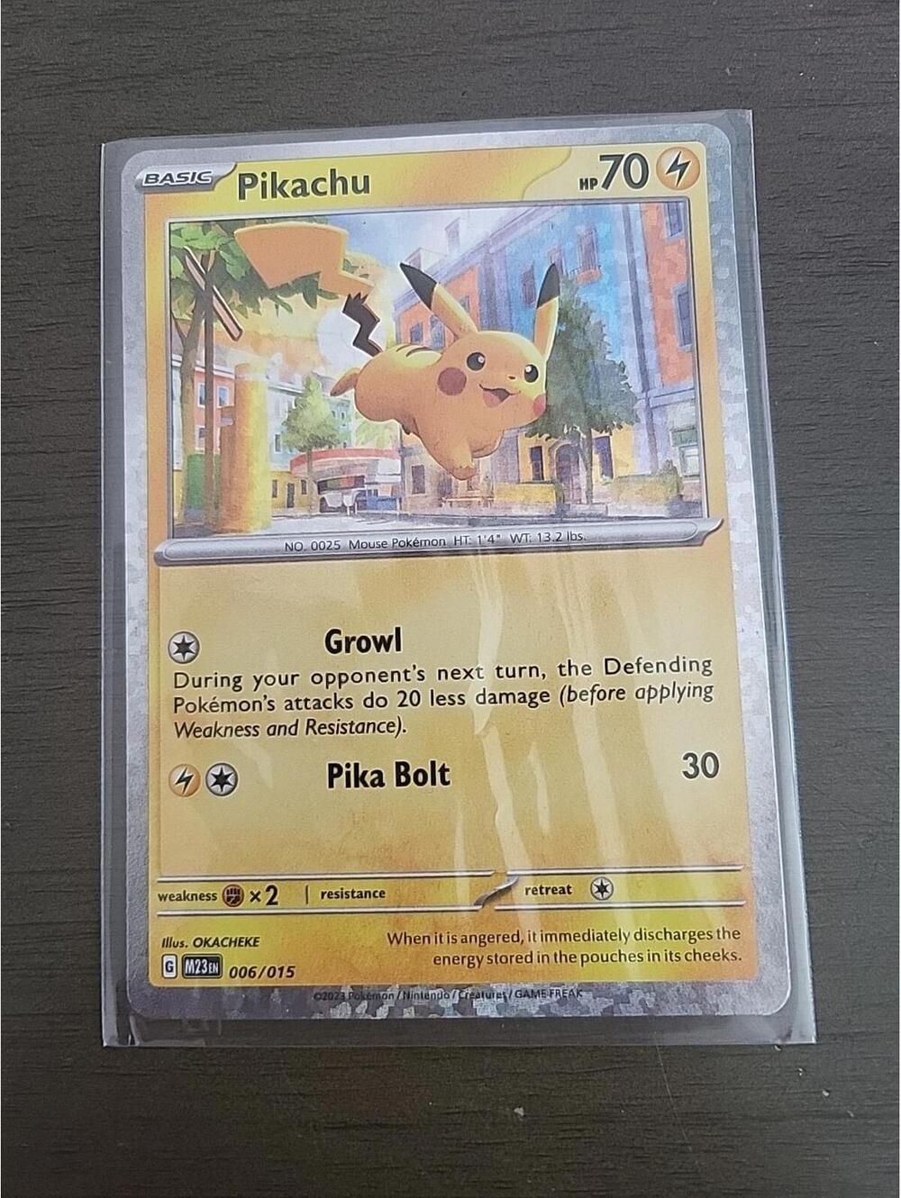 Pikachu 006/015 - Holo - McDonald’s 2023 Pokemon Card  - NEAR MINT
